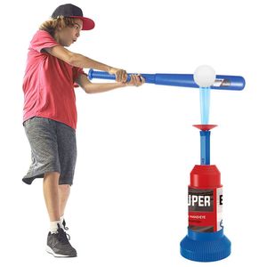 Sorto Band Sport Baseball Toy Tball Pitching Machine com 3 bolas de plástico 1 bastão e bola e crianças ao ar livre jogam habilidade de rebatidas 230811