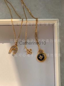 Pendant Necklaces 23 Bathing Series Crying Necklace that can be folded and worn separately and can be freely paired with Cross Horseshoe D534-68 J230811