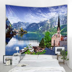 Tapestries Nordic Landscape Decorative Tapestry Wall Background Tapestry Bedroom Room Aesthetic Home Can Be Customized