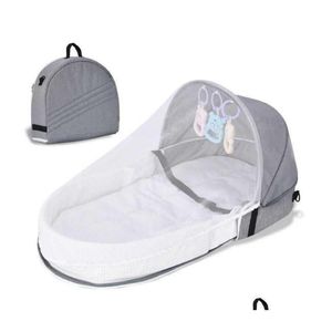 Babykrippen 2023 Hülsenbett Neugeborene Nest-Reisebetten faltbare Babynest Moskiton Net Bassinet Säuglingskorb für 0-24 Monate Drop Lieferung K Dhrul