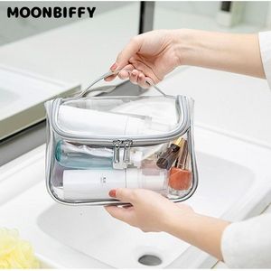 Cosmetic Bags Cases PVC Transparent Women Waterproof Travel Makeup Pouch Clear Zipper Toiletry Organizer Washing Beauty Storage Box 230810