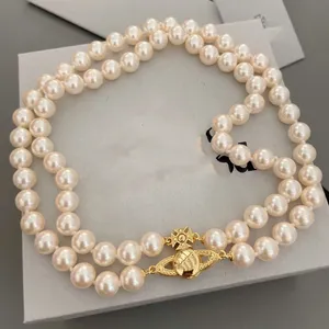 European and American designers' long pearl clothing versatile women's necklaces