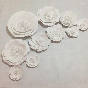 Decorative Flowers 10pcs Set Giant Paper For Showcase Wedding Backdrops Props Flores Artificiais Para Decora O Mix 20CM-50CM