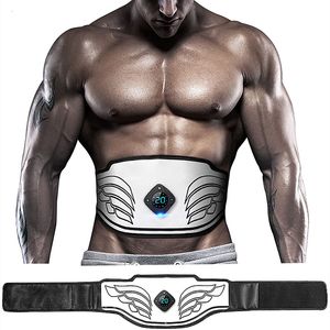 Core Abdominal Trainers Muscle Stimulator EMS Fitness Abdominal Trainer Belt Midje Trimmer Massager Toning Training Belts 12 Lägen 20 Nivåer USB UNISEX 230811