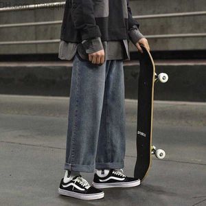 Men's Pants Straight skateboard jeans Men's pants Loose wide leg pants Hip hop street jeans Homeme Jean moda masculina Korea Z230814