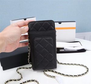 10A Klassisk högkvalitativ läderfällbar plånbok Mobilväska med låda Luxury Designer Wallet Women's Wallet Pure Credit Card Holder 018