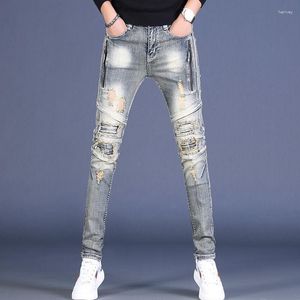 Jeans masculinos 2023 Primavera e outono Classic Fashion Trend elástico retro pernas pequenas pernas casuais confortáveis ​​de alta qualidade 28-36