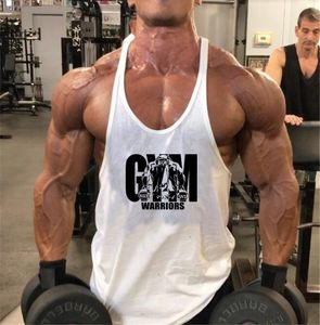 Herrtankstoppar Träning Bodybuilding Sports Brand Gym Mens Back Tank Top Muscle Fashion Sleeveless Shirt Stringer Clothing Singlets Fitness Vest 230811