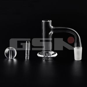 Full Weld Accessories Beveled Edge Smoking Quartz Banger 66mm Height 16mmOD with cap quartz hollow Pillars For Glass Water Bongs Dab Rigs Pipes