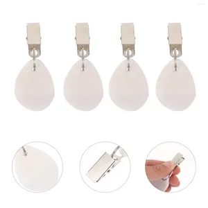 Table Cloth 4 Pcs Outdoor Tablecloth Pendant Clip Watch Hanger Holder Home Accessories White Stone Holders