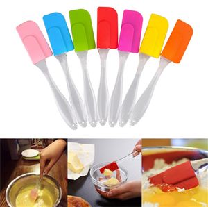 Silikonkaka skrapa spatula verktyg kök dessert sylt smet spatuler ekovänligt transparent handtag bakningsverktyg smör kniv jl1876