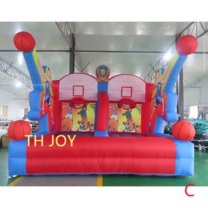 wholesale free ship outdoor Games activities 4x3m shooting out hoops inflate Giant Inflatable Basketball Hoop game for kids and adults