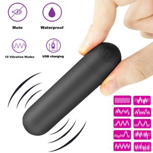 Vibradores USB Charge Mini poderoso vibrador de balas Mulheres estimuladoras do clitóris vaginal G Masturbação EROCO