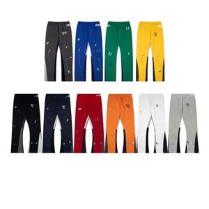 Designer 2023 Mens Camisetas Calças Galerias Sweatpants Depts Salpicado Impressão Mulheres Casal Solto Versátil LWH1996