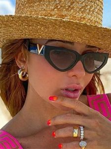 Винтажные солнцезащитные очки Eyt Cat Women Fashion V -дизайнер дизайнер бренд Cateye Sun Спелящие очки UV400 Gafas de Sol Mu Дизайнерские солнцезащитные очки eye U400
