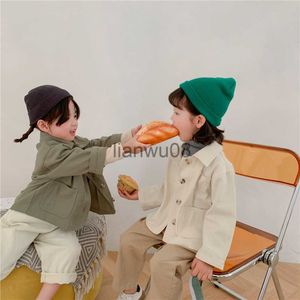 Jackets Autumn And Winter ChildrenS Casual Jacket Korean Style Boys Girls Baby Kids Clothes Comfortable Pocket Button Cardigan Jacket x0811