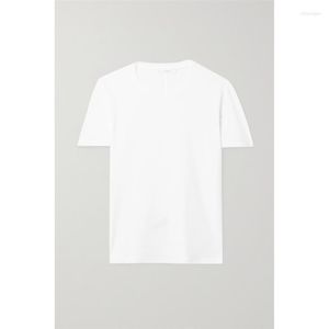 Kadın Tişörtleri Sıra Pamuklu Düz Örme T-Shirt JVM162981015378