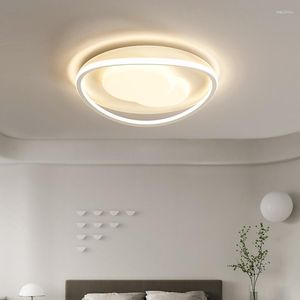 Lampki sufitowe Nowoczesna dioda Lampy do sypialni w salonie Nordic Round Proste projekt