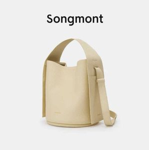 Songmont Ear Series Bucket Women's Crossbody One Shoulder Trendy New Top Layer Cowhide Large Capacity personalized bag Fashion leisure