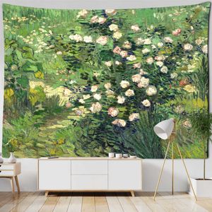 Tapestries Pastoral Scenery Van Gogh Painting Tapestry Wall Hanging Simple Art Aesthetics Living Room Home Decoration Tapestry