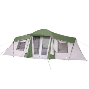 Tents And Shelters 10-Person 3-Room Vacation Tent With Shade Awning