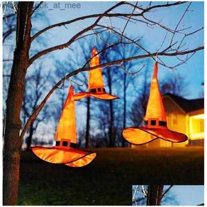 Andere festliche Partyzubehör für Halloween -Dekoration LED Witch Wizard Lights Cosplay Kostüm Requisiten Horror Ghost Pumpkin Home Darden d dhnnw Z230814