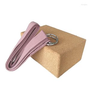 Yoga Blocks 2 Pack Plus Strap Cork Block Brick
