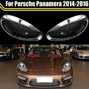 Strålkastare för Porsche Panamera 2014-2016 Bilglaslinsens strålkastare Transparent lampskärmslampskalbelysningar
