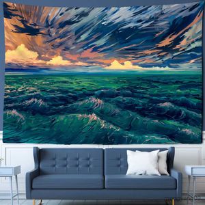 Tapestries anime landskap tapestry vägg hem dekoration vägg hängande tapestry sovrum bakgrund söt mode tapestry anpassningsbar R230812