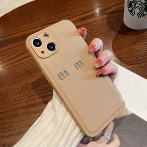 Diamond Designer Leather Phone Cases for Iphone 14 Pro Max 13 12 11 Plus Xs Xr 7p/8p Inclusive Fashion Brand Letter Phonecase Soft Phones Covers