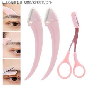 Pink set eyebrow trimmer eyebrow face shaver female eyebrow trimmer with comb eyebrow trimmer scraper accessories new Z230814