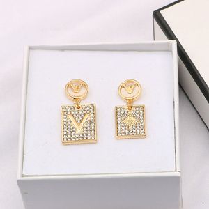 20 Style Classic Charm 18K Gold Plated Designers Earrings Brand Letter Stud Earrings Women Accessories Party Wedding Engagement Lovers Gift