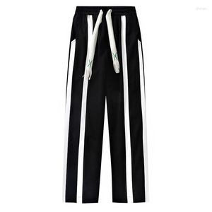 Men's Pants Men Clothing 2023 Autumn Trend Sports Loose Side Striped Straight Trousers For And Women