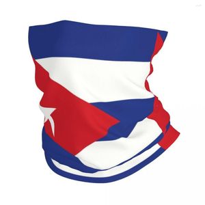 Bandanas Cuba Flag Bandana Neck Gaiter Windproof Face Scarf Cover Men Women Cuban Patriotic Headband Tube Balaclava