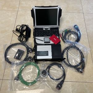 MB Star Xentry Diagnostic SD Connect C5 WiFi Toughbook CF19 I5 4G Dokunmatik Ekran Dizüstü Bilgisayar SSD 12V 24V Arabalar İçin Tam Set