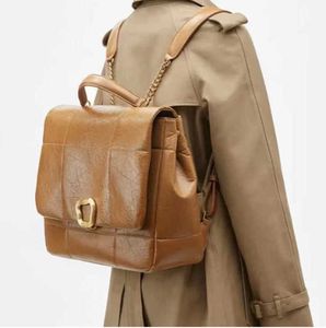 Songmont Bags Chocolate Series 16 Inch Ryggsäck Datornisch Designer Top Layer Cowhide Ryggsäck Premium Touch Bag French Minority