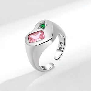 Обручальные кольца прибытие романтическое сердце Сердце блестящее хрустальное платиновое обручаемое кольцо для женщин