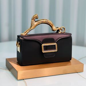 デザイナーペンシルキャットバッグボックスマットレザークロコダイルパターンハンドバッグ女性ハスプジュエルクラスプクロスボディショルダーバッグ財布