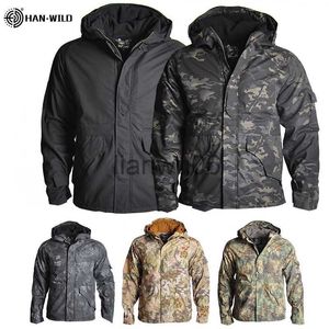 Kurtki męskie Han Wild Outdoor G8 JASZCZE TACTICAL JACJE MĘŻCZYZNIE WODY WODNY ODPOWIEDNIK WINDBREAKER PLEAT PLEAT Ubrania Kamuflaż armia wojska J230811