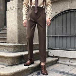 Mäns kostymer vår formella byxor slacks mens klänning byxor man avslappnad skräddarsydd kläder sociala kostym kläder elegant arbete företag d94