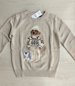 Polo Us Kadınlar Kış Sweater Karikatür Ayı Külot Günlük Moda F