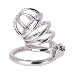 Chastity Devices Small Penis Lock Male Stainless Steel Cock Cage Device Erotic Bondage Husband Loyalty Big Metal 230811
