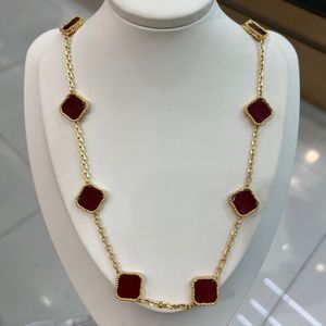 Золотая цепочка Jewlery Четыре листового клевера колье женщин дизайнерские ювелирные украшения