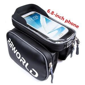 Panniers Bags Bicycle Bag Waterproof Front Bike Cycling 68 inch Mobile Phone Top Tube Handlebar Mountain Accessories 230811