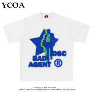 Magliette da uomo maglietta da uomo tees grafico in cotone y2k tops streetwear oversize grunge estate manica corta coreana moda hip hop hop abbigliamento 230811