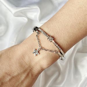 Charmarmband MisananRyne Simple Pentagram Pendant Crystal Bangle Armband för Women Girl Drop smycken ankomst