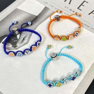 Europa America Fashion Style Men Lady Women Women Hardware Silver Hardware Perle floreali di Nylon Colors Braccialetti intrecciati Braccialetti intrecciati M1087A M1088A M1002A