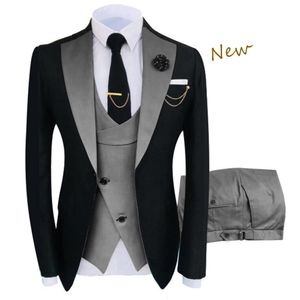 Erkekler Suits Blazers varış Terno Maskulino İnce Fit Blazers Top ve Damat Takımları Erkekler Butik Moda Düğün Ceket Yelek Pantolon 230810