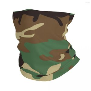 Bandanas U.S. Military Woodland Camo Mönster Vinterband Band Neck Warmer Hunting Tube Scarf Army Tactical Camouflage Face Bandana Gaiter