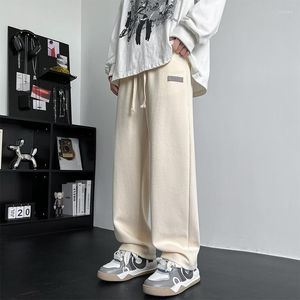 Herrbyxor 5 färger rutiga män mode överdimensionerade breda ben streetwear hip-hop löst rak herr baggy byxor